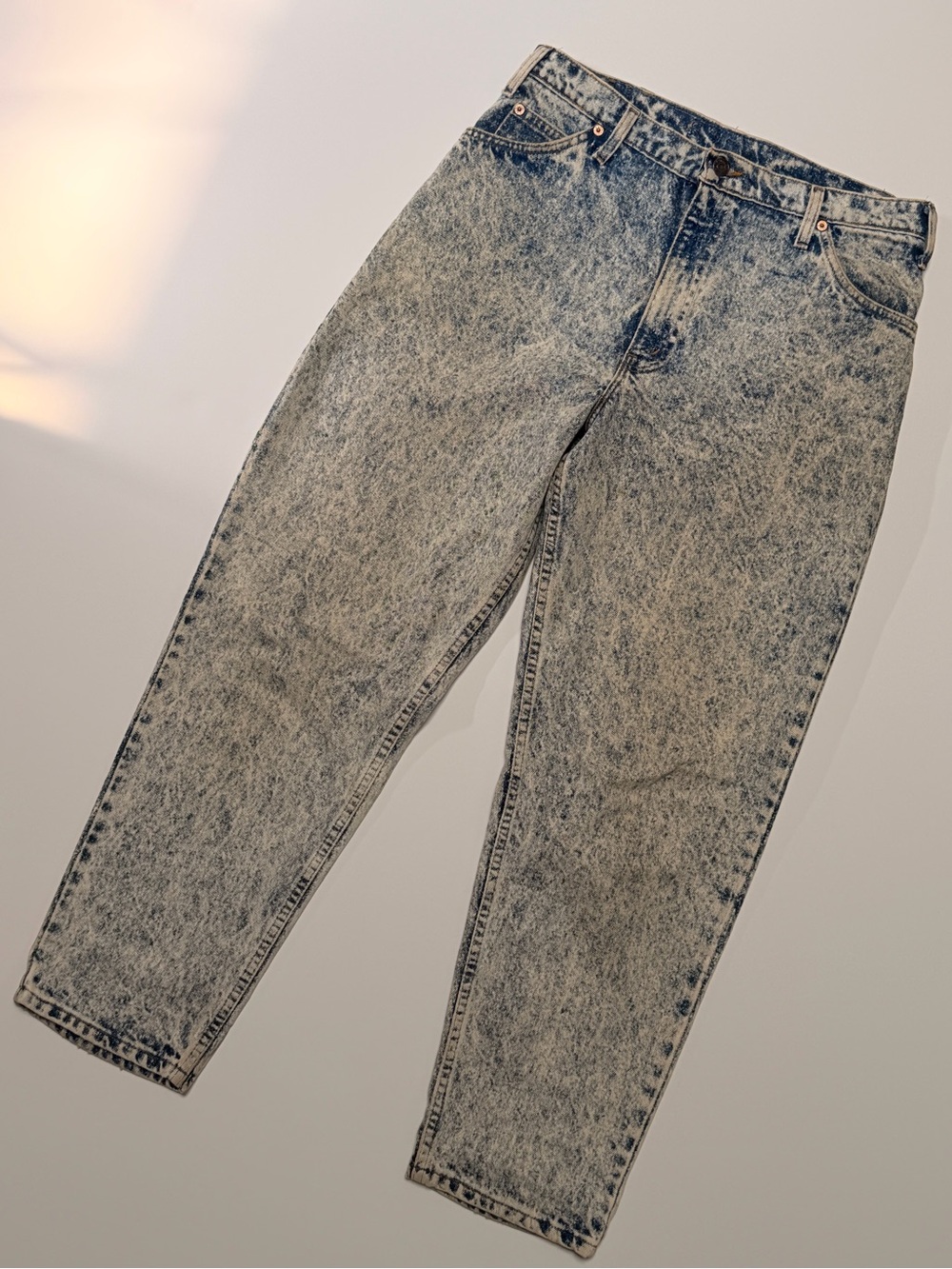 Levi's vintage 80s Men's  Acid-Wash Grey Jeans